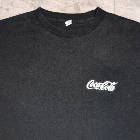 3/$20 Zync Coca Cola Custom Embroidered Tshirt Crew Neck Novelty Logo Top - Picture 2 of 8